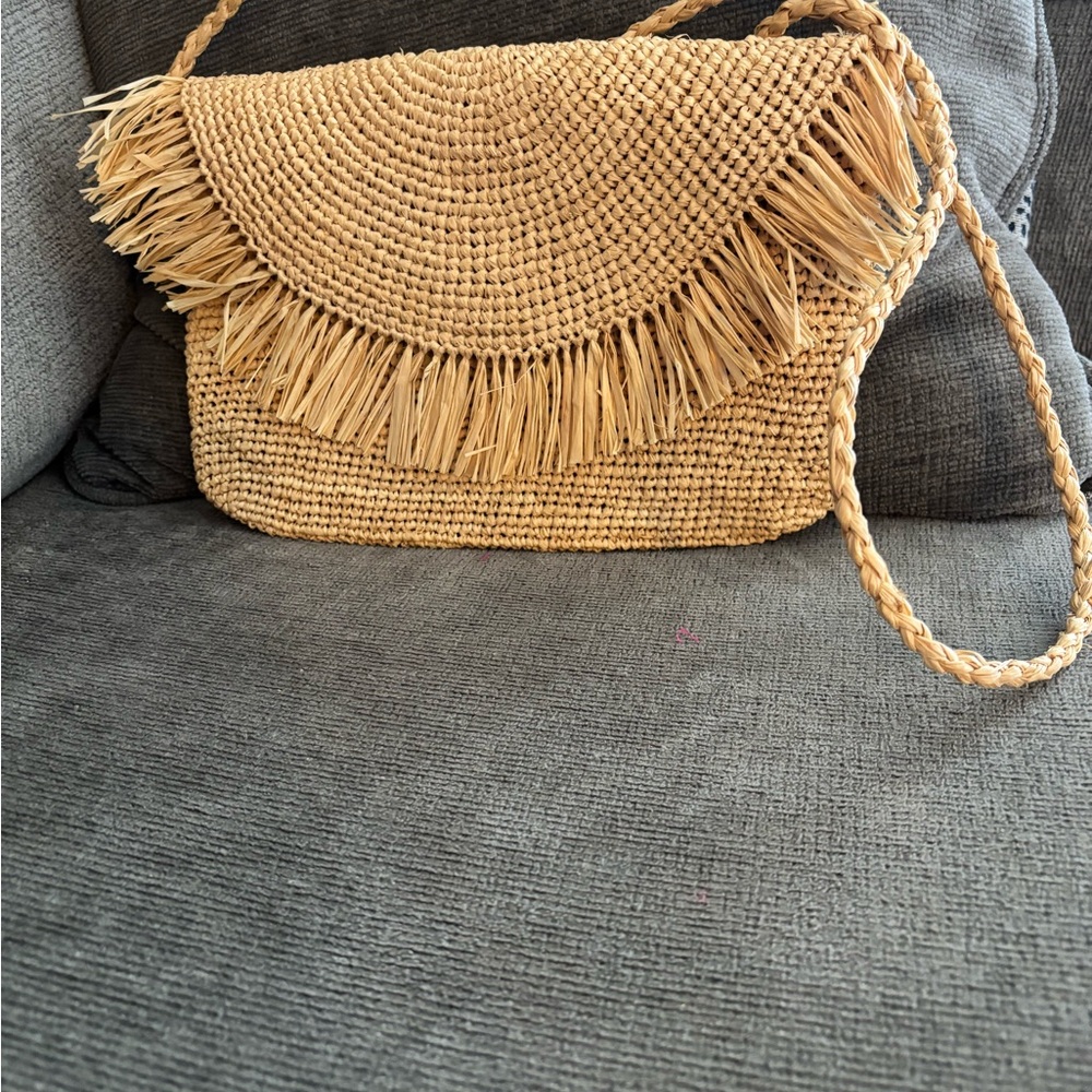 Tan Crossbody Bag with Fringe and Bohemian Style Mar Y Sol